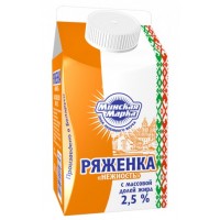 Ряженка Нежность 2,5% 380г*12 пл/стак Минск МЗ №1